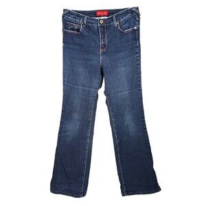 Vintage Baby Phat Boot Cut Jeans Womens 16 High Rise Red Stitching